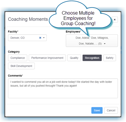 SpindleLIVE Group Coaching Moment Form with Cloud Choose Multiple Employees for Group Coaching.png